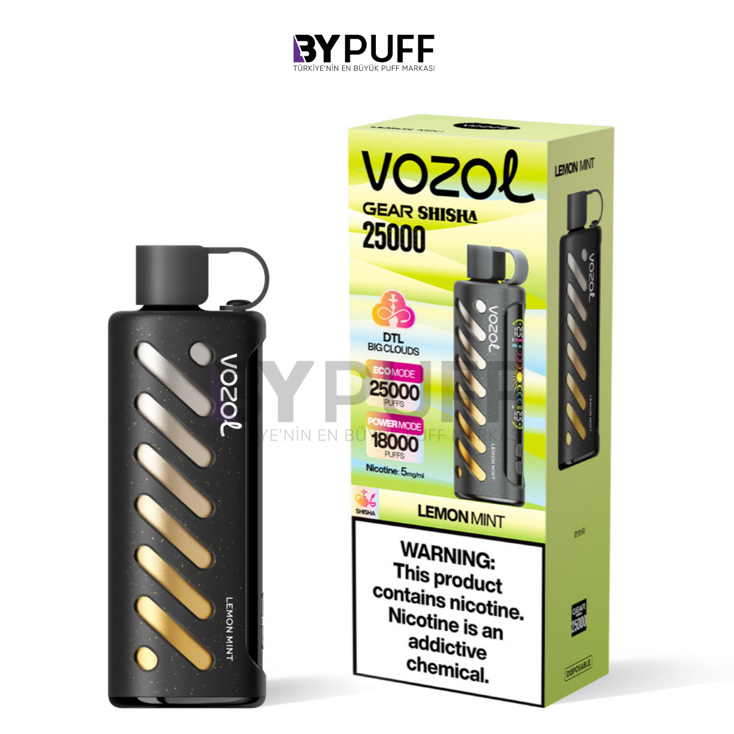 Vozol Gear Shisha 25000 Lemon Mint